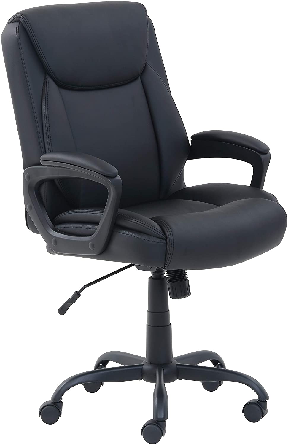 Puresoft Padded Mid-Back Office Computer Desk Chair with Armrest