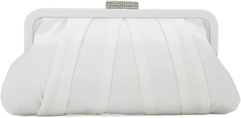 Classic Pleated Satin Clutch Bag